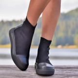 Дамски боти тип чорап Irka black velur