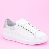 Дамски кецове Lora white silver